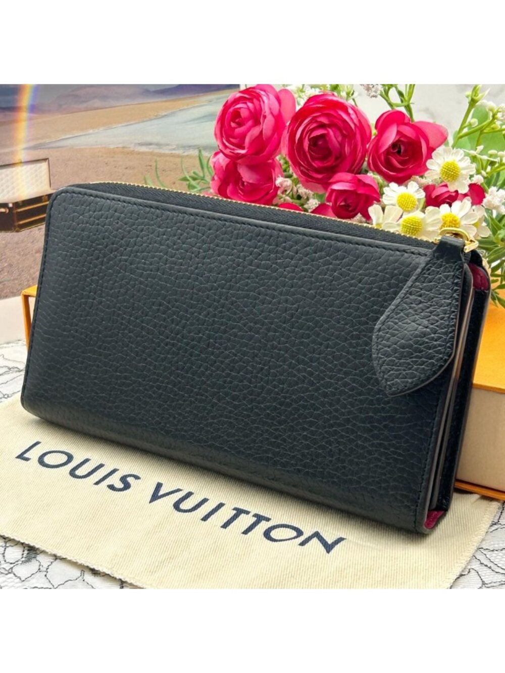 ★SOLD★ Louis Vuitton Portefeuille Comet Noir Black Wallet - Picture 2 of 9